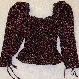 Top Shop Puff Sleeve Blouse